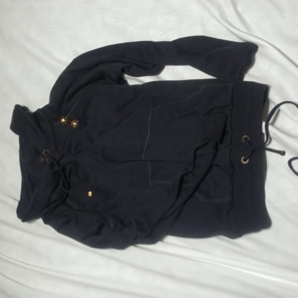 Louis Vuitton grey cashmere and silk blend hooded sweater